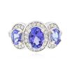 Image 3 : 14KT White Gold 2.75 ctw Tanzanite and Diamond Ring