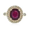 Image 3 : 14KT Yellow Gold 4.98 ctw Ruby and Diamond Ring