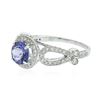 Image 2 : 18KT White Gold 1.19 ctw Tanzanite and Diamond Ring