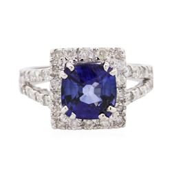 14KT White Gold 3.10 ctw Sapphire and Diamond Ring