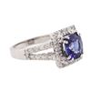 Image 2 : 14KT White Gold 3.10 ctw Sapphire and Diamond Ring