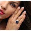 Image 2 : 14KT White Gold 10.12 ctw Sapphire and Diamond Ring