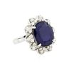 Image 4 : 14KT White Gold 10.12 ctw Sapphire and Diamond Ring