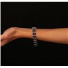 Image 2 : 14KT White Gold 37.09 ctw Sapphire and Diamond Bracelet