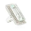 Image 4 : 14KT White Gold GIA Certified 37.30 ctw Aquamarine and Diamond Ring