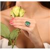 Image 2 : 14KT White Gold 13.24 ctw Emerald and Diamond Ring