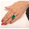 Image 5 : 14KT White Gold 13.24 ctw Emerald and Diamond Ring