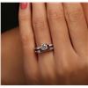 Image 5 : Platinum 0.84 ctw Diamond Ring Wedding Set