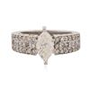Image 3 : 18KT White Gold 1.79 ctw Marquise Cut Diamond Ring