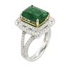 Image 7 : 14KT Two-Tone Gold 4.90 ctw Emerald and Diamond Ring
