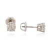 Image 4 : 14KT White Gold 1.57 ctw Diamond Solitaire Earrings