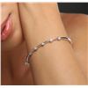 Image 2 : 14KT White Gold 0.82 ctw Diamond Bangle Bracelet