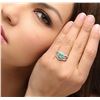 Image 3 : 14KT White Gold 1.43 ctw Emerald and Diamond Wedding Ring Set