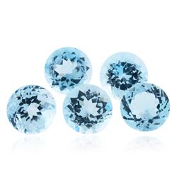 37.71 ctw Round Cut Natural Blue Topaz Parcel