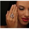 Image 5 : 14KT Two-Tone Gold 3.84 ctw Morganite and Diamond Ring