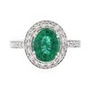Image 3 : 14KT White Gold 1.53 ctw Emerald & Diamond Ring
