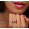 Image 2 : Platinum 1.39 ctw Marquise Cut Diamond Ring