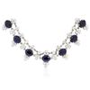 Image 4 : 14KT White Gold 13.78 ctw Sapphire and Diamond Necklace