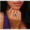 Image 1 : 14KT White Gold 5.35 ctw Tanzanite and Diamond Ring