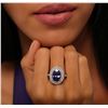 Image 2 : 14KT White Gold 5.35 ctw Tanzanite and Diamond Ring