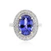 Image 3 : 14KT White Gold 5.35 ctw Tanzanite and Diamond Ring
