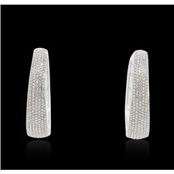 14KT White Gold 3.14 ctw Diamond Earrings