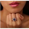 Image 4 : 14KT Rose Gold 3.66 ctw Tanzanite and Diamond Ring