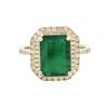 Image 1 : 14KT Yellow Gold 3.47 ctw Emerald and Diamond Ring