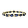 Image 2 : 14KT Yellow Gold 28.50 ctw Sapphire and Diamond Bracelet