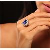 Image 2 : 14KT White Gold 7.79 ctw Tanzanite and Diamond Ring
