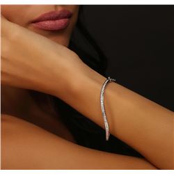 14KT White Gold 1.05 ctw Diamond Bangle