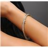 Image 7 : 14KT Yellow Gold 7.56 ctw Diamond Tennis Bracelet
