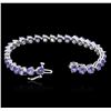 Image 7 : 14KT White Gold 11.20 ctw Tanzanite and Diamond Bracelet