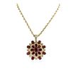 Image 4 : 14KT Yellow Gold 34.26 ctw Ruby & Diamond Pendant with Chain