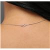 Image 6 : 14KT White Gold 0.55 ctw Diamond Pendant With Chain