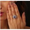 Image 2 : 14KT White Gold 2.01 ctw Tanzanite and Diamond Ring