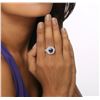 Image 1 : 14KT White Gold 2.38 ctw Tanzanite and Diamond Ring