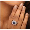 Image 2 : 14KT White Gold 2.38 ctw Tanzanite and Diamond Ring