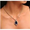 Image 1 : 14KT Yellow Gold 23.05 ctw GIA Certified Tanzanite and Diamond Necklace