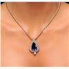 Image 2 : 14KT Yellow Gold 23.05 ctw GIA Certified Tanzanite and Diamond Necklace