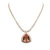Image 3 : 14KT Rose Gold GIA Certified 42.81 ctw Morganite and Diamond Necklace