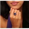 Image 1 : 14KT White Gold 9.35 ctw GIA Certified Tanzanite and Diamond Ring