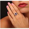 Image 2 : 14KT White Gold 2.14 ctw Tanzanite and Diamond Ring