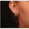 Image 2 : 14KT Rose Gold 2.07 ctw Ruby and Diamond Earrings