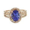 Image 3 : 14KT Rose Gold 3.22 ctw Tanzanite and Diamond Ring