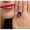 Image 5 : 14KT White Gold 6.06 ctw Ruby, Sapphire and Diamond Ring