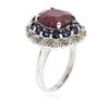 Image 6 : 14KT White Gold 6.06 ctw Ruby, Sapphire and Diamond Ring