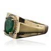 Image 2 : 14KT Yellow Gold 2.36 ctw Emerald and Diamond Ring