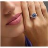 Image 1 : 14KT White Gold 2.05 ctw Tanzanite and Diamond Ring