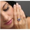 Image 2 : 14KT White Gold 2.05 ctw Tanzanite and Diamond Ring